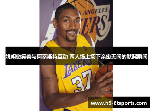 姚明微笑着与阿泰斯特互动 两人场上场下亲密无间的默契瞬间